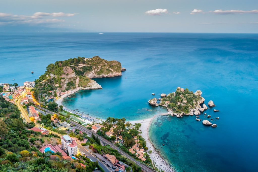 aerial view of Isola Bella